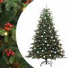 vidaXL Sztuczna choinka z podstawą Zielony 210 cm PVC, Metal i Plastik