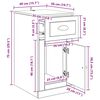 vidaXL Szafka boczna Dąb rzemieślniczy 40 x 50 x 75 cm