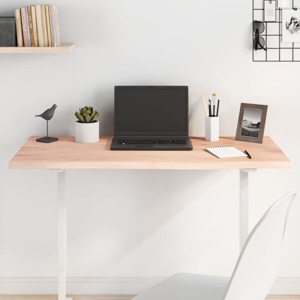 vidaXL Blat do stołu, 100x50x2 cm, surowe drewno dębowe