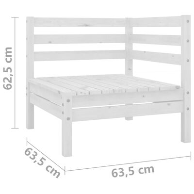 vidaXL 4-cz. zestaw mebli wypoczynkowych do ogrodu, biały, sosnowy