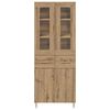 vidaXL Highboard 2 pcs Dąb rzemieślniczy Materiał drewnopochodny