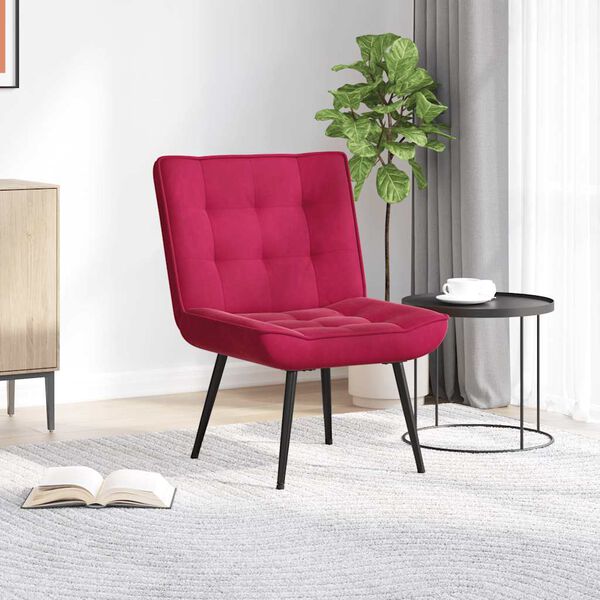 vidaXL Fotel relaksacyjny wino czerwone 64x74x84 cm aksamit