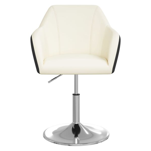 vidaXL Krzesła stołowe, 6 szt., biało-czarne, sztuczna sk&oacute;ra