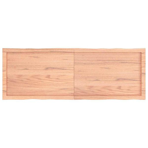vidaXL Blat, jasnobrązowy 140x50x(2-6) cm drewno z naturalną krawędzią