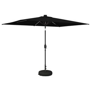 vidaXL Parasol ogrodowy z oświetleniem LED i podstawą 2 x 3 m