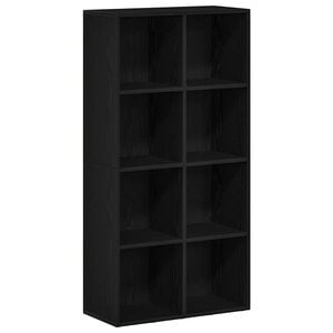 vidaXL Regał biblioteczny Czarny Dąb 66x30x130 cm Drewno klejone