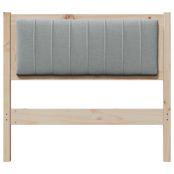 vidaXL Tapicerowane wezgłowie Brązowy 90 cm Lite drewno sosnowe