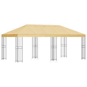 vidaXL Altana ogrodowa 6 x 3 m kremowy Poliester i Stal 190 gsm