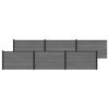 vidaXL Panel ogrodzeniowy 6 pcs WPC i aluminium Szary