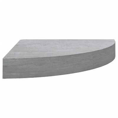 vidaXL Narożne półki ścienne, 2 szt., szarość betonu, 35x35x3,8 cm MDF