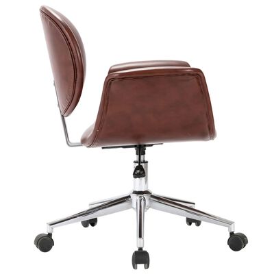 vidaXL Obrotowe krzesła stołowe, 4 szt., brązowe, obite sztuczną skórą