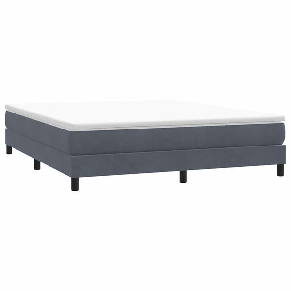 vidaXL Łóżko typu Box Spring bez materaca Ciemnoszary 180x220 cm