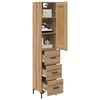 vidaXL Highboard z szufladą Dąb rzemieślniczy 34,5 x 34 x 180 cm