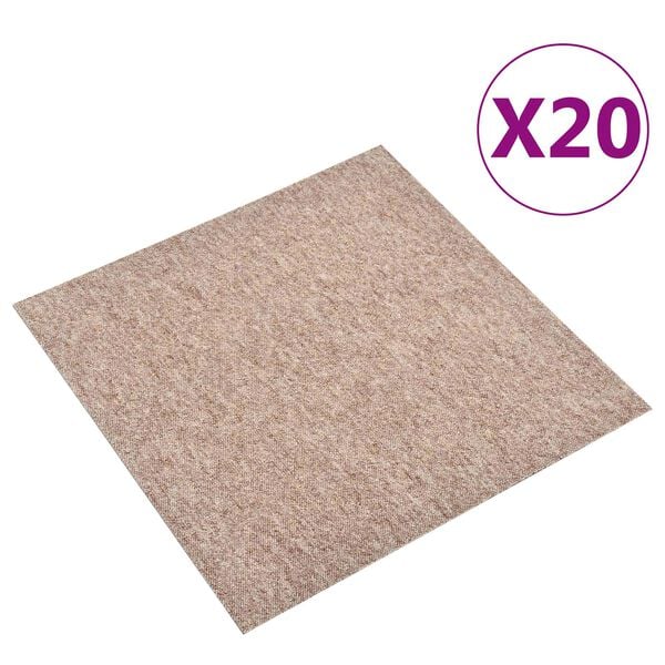 vidaXL Dywan 20 pcs Beżowy 50 x 50 cm 100% polipropylen