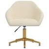 vidaXL Obrotowe krzesła stołowe, 2 szt., kremowe, obite aksamitem