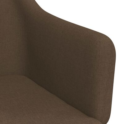 vidaXL Obrotowe krzesła stołowe, 6 szt., ciemnobrązowe, obite tkaniną