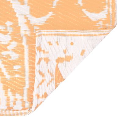 vidaXL Dywan na zewnątrz, pomarańczowo-biały, 160x230 cm, PP