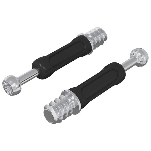 vidaXL Śruba zamka krzywkowego 2 pcs Srebrny i czarny M6 x 40 mm Metal