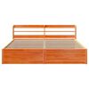 vidaXL Rama łóżka z wezgłowiem, woskowy brąz, 200x200 cm, sosnowa
