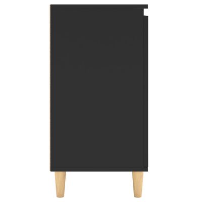 vidaXL Szafka z drewnianymi nóżkami, czarna 60x35x70 cm, płyta wiórowa