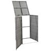 vidaXL Osłona na kosz na śmieci, antracyt, 76x78x120 cm, rattan PE