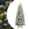 vidaXL Sztuczna choinka Biały 210 cm PVC, plastik, stal i PE