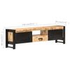 vidaXL Szafka pod TV, 140x30x40 cm, surowe drewno mango