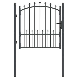 vidaXL Brama ogrodzeniowa z kolcami EMMEN 104 x 97 cm Zamykane