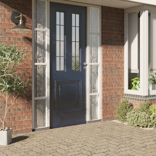 vidaXL Folie okienne, 4 szt., matowe, wz&oacute;r w bambusa, PVC