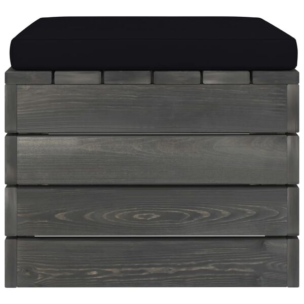 vidaXL Ogrodowy stołek z palet z poduszką, drewno sosnowe