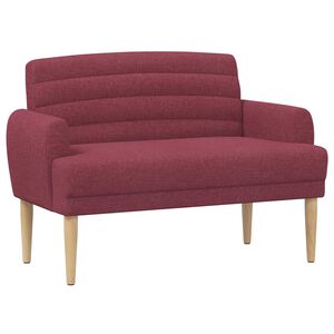 vidaXL Sofa dwuosobowa z guzikowym pikowaniem Czerwone wino tkanina