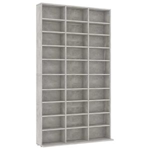 vidaXL Szafka na płyty CD, szarość betonu, 102x23x177,5 cm