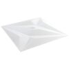 vidaXL Panele ścienne 24 szt. 50 x 50 cm Biała gwiazda Pianka XPS