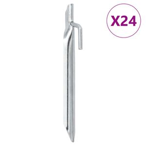 vidaXL Śledzie do namiotu, 24 szt., kształt V, 17 cm, &Oslash;20 mm, stal