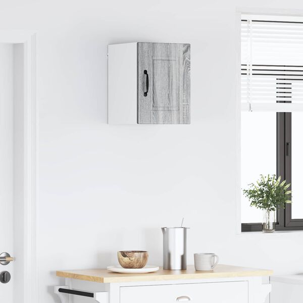 vidaXL Szafka kuchenna z p&oacute;łką z drzwiami Szary Sonoma 30 x 31 x 40 cm