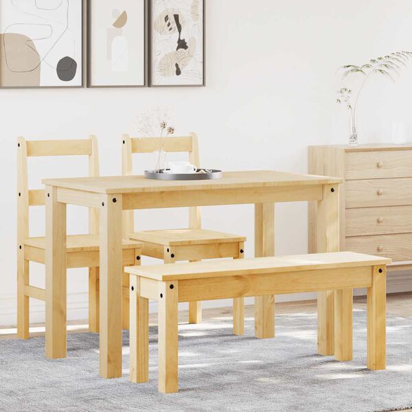 vidaXL 4-częściowy zestaw jadalny &bdquo;Panama&rdquo; z litego drewna sosnowego