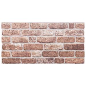 vidaXL Panele ścienne 3D, 10 szt., brązowe, 100x50 cm, EPS