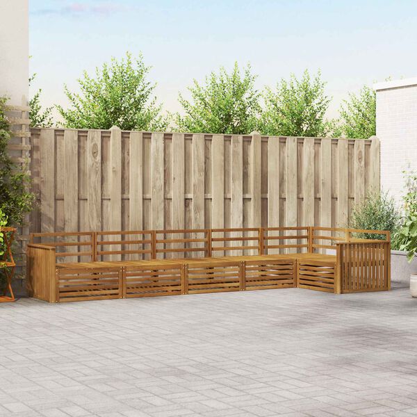 vidaXL Zestaw sof na zewnątrz 6 pcs Naturalny Lite Drewno Akacji