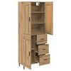 vidaXL Highboard 2 pcs Dąb rzemieślniczy Materiał drewnopochodny