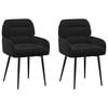 vidaXL Krzesła jadalne 2 pcs Welur Czarny 59 x 59,5 x 90 cm