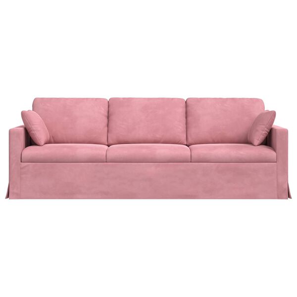 vidaXL Sofa R&oacute;żowy 228 x 78 x 80 cm Aksamit