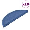 vidaXL Maty na schody 10 szt. 56x17x3 cm Niebieskie p&oacute;łokrągłe
