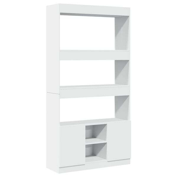 vidaXL Kredens, biały, 92x33x180 cm, materiał drewnopochodny