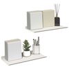 vidaXL P&oacute;łka wisząca 2 pcs Biały 40 x 18 x 2,5 cm Stal
