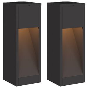vidaXL Solarna Lampa LED na Ścieżkę 2 szt. Ciepła biel 18 x 18 x 50 cm