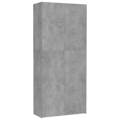 vidaXL Szafa, szarość betonowa, 80 x 35,5 x 180 cm, płyta wiórowa