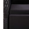 vidaXL 7-częściowy zestaw mebli ogrodowych, czarny