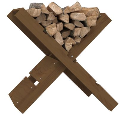 vidaXL Stojak na drewno, miodowy brąz, 47x39,5x48 cm, drewno sosnowe