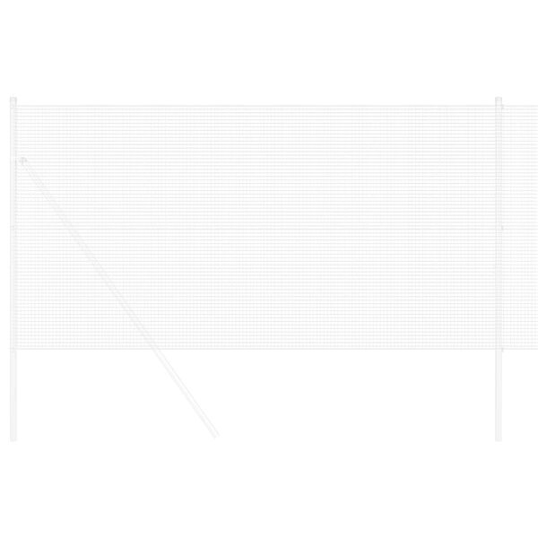 vidaXL Spawana siatka ogrodzeniowa Srebrny 1.2 x 25 m