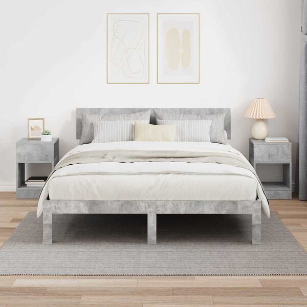 vidaXL Stolik końcowy 2 pcs Betonowy szary 30,5 x 30 x 45 cm